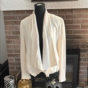 Haute Hippie Elegant Cream 100% Silk Women's Jacket